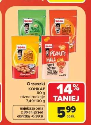 Orzeszki ziemne o smaku krewetkowym Koh-Kae +2 warianty