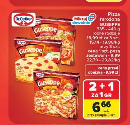 Pizza mrożona Guseppe Ham Dr. Oetker +1 wariant