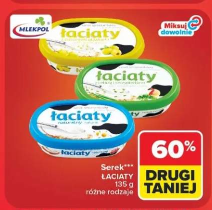 Serek śmietankowy Łaciaty z zielonymi oliwkami +1 wariant
