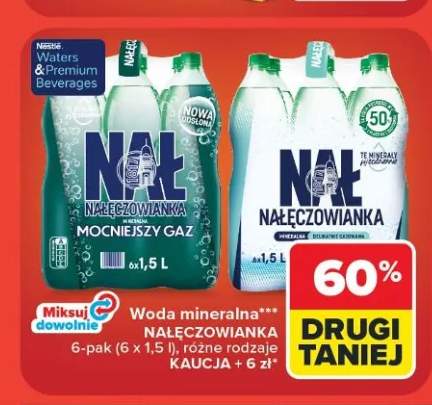 Woda mineralna Nałęczowianka Delikatnie Gazowana 6-pak