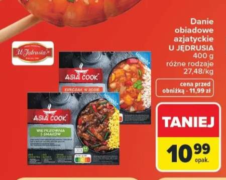 Danie obiadowe azjatyckie Kurczak w sosie słodko-kwaśnym Asia Cook U Jędrusia