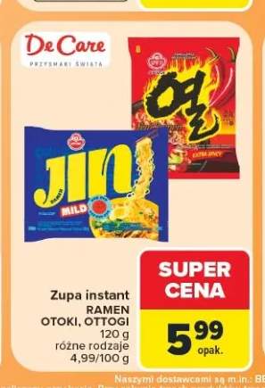 Zupa instant ramen Ottogi Jin Mild +1 wariant