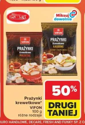 Prażynki krewetkowe Vifon Pikantne +1 wariant