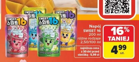 Napój Sweet 16 Pomegranate Ade +1 wariant