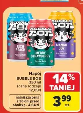 Napój Bubble Bob Rich Peach +2 warianty