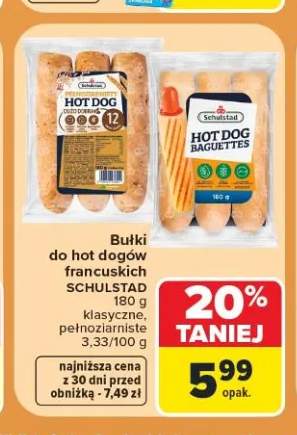 Bułki do hot dogów francuskich klasyczne Schulstad +1 wariant
