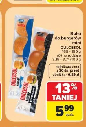 Bułki do burgerów mini Dulcesol