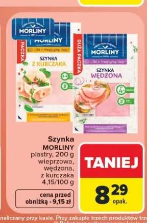 Szynka wieprzowa plastry Morliny +1 wariant