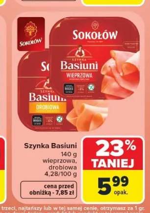 Szynka Basiuni wieprzowa Sokołów +1 wariant