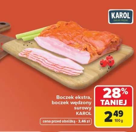 Boczek wędzony surowy Karol