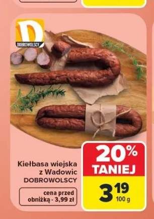 Kiełbasa wiejska z Wadowic Dobrowolscy