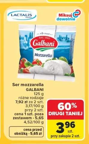 Ser mozzarella Galbani