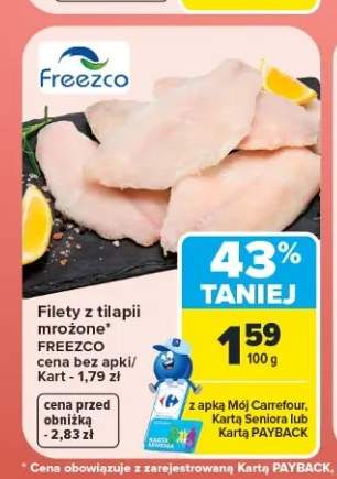 Filety z tilapii mrożone Freezco