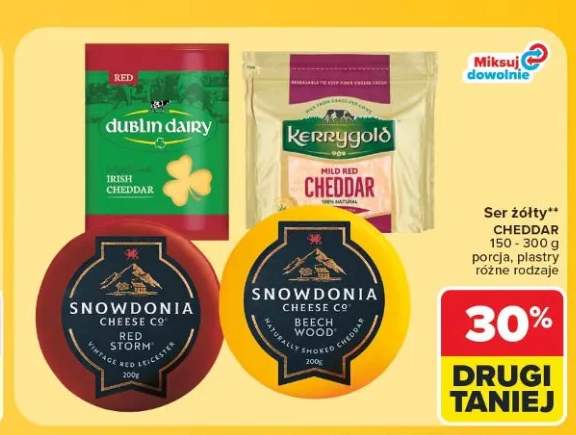 Ser żółty Cheddar Dublin Dairy Irish Cheddar Red +3 warianty