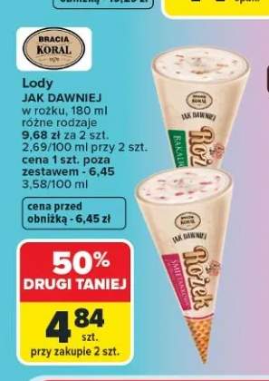 Lody w rożku Bracia Koral Jak Dawniej bakaliowe +1 wariant