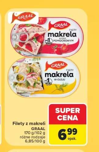 Filety z makreli w sosie pomidorowym Graal +1 wariant