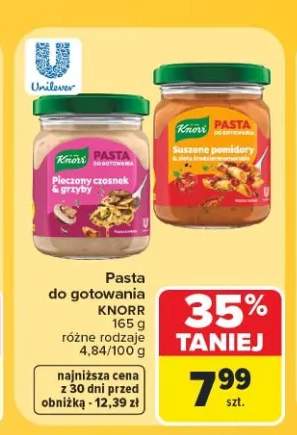 Pasta do gotowania Knorr Pieczony czosnek & grzyby +1 wariant
