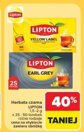 Herbata czarna Lipton Earl Grey