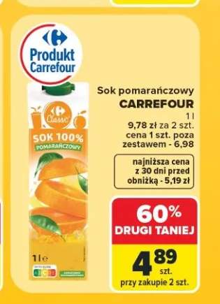 Sok pomarańczowy Carrefour Classic