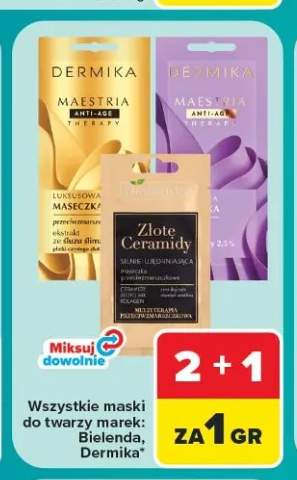 Maski do twarzy marek Bielenda Dermika +2 warianty