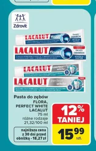 Pasta do zębów Lacalut Flora +1 wariant