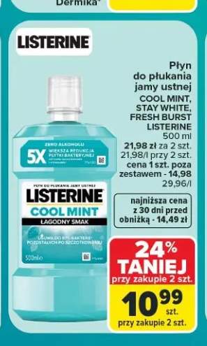 Płyn do płukania jamy ustnej Listerine Stay White