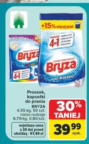 Kapsułki do prania Bryza do białego +1 wariant