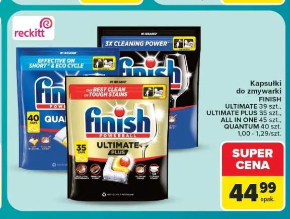 Kapsułki do zmywarki Finish Ultimate Plus +3 warianty
