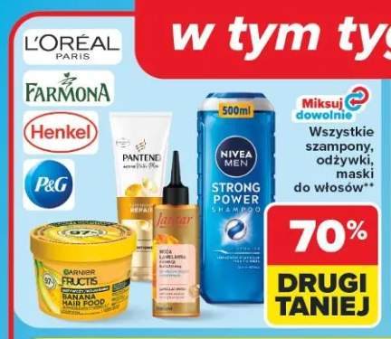 Szampony, odżywki, maski do włosów +3 warianty