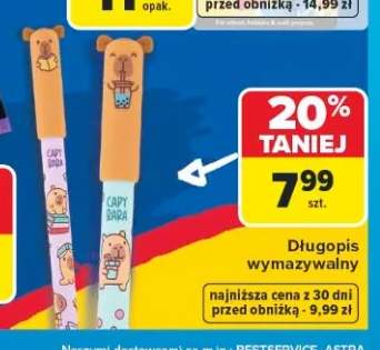 Długopis wymazywalny Capy Bara