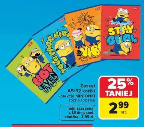 Zeszyt A5 32 kartki Minionki