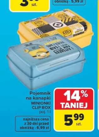 Pojemnik na kanapki Minionki Clip Box 1 l
