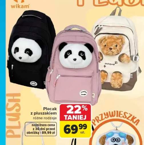 Plecak z pluszakiem Wikam Plush