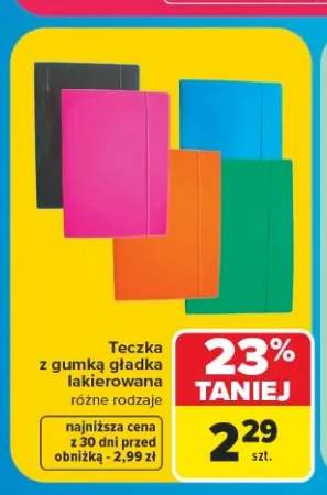 Teczka z gumką gładka lakierowana