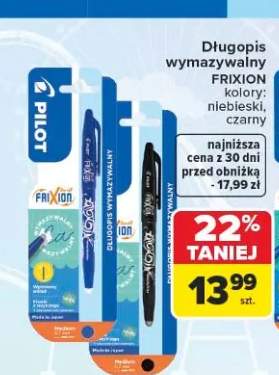 Długopis wymazywalny Pilot Frixion niebieski +1 wariant
