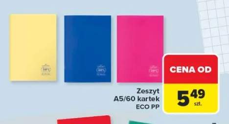 Zeszyt A5/60 kartek ECO PP Herlitz