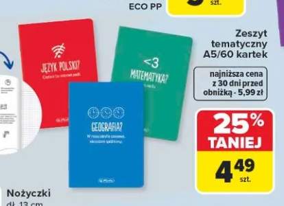 Zeszyt tematyczny A5/60 kartek Herlitz