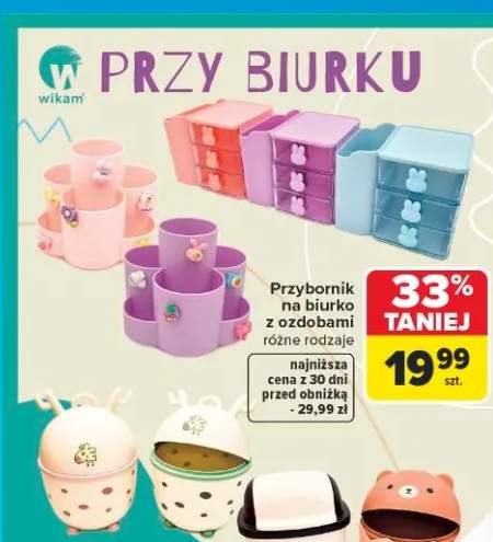 Przybornik na biurko z ozdobami Wikam