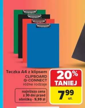 Teczka A4 z klipsem Clipboard Q-Connect