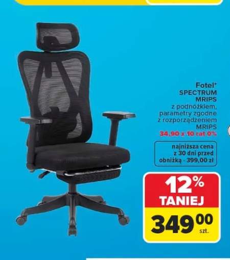 Fotel SPECTRUM MRIPS z podnóżkiem