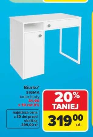 Biurko Sigma kolor biały