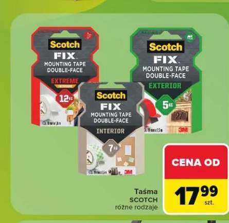 Taśma montażowa dwustronna Scotch Fix Extreme