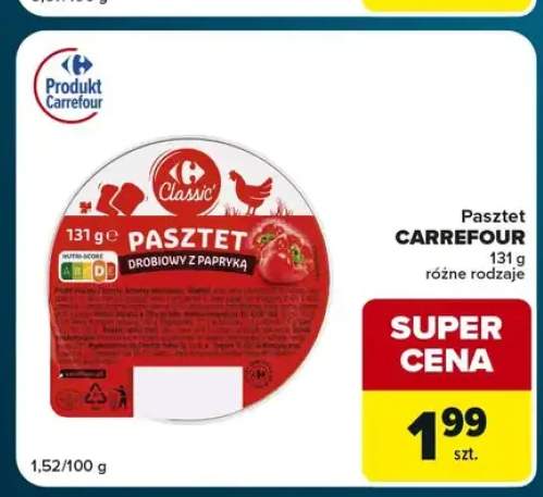 Pasztet drobiowy z papryką Carrefour Classic
