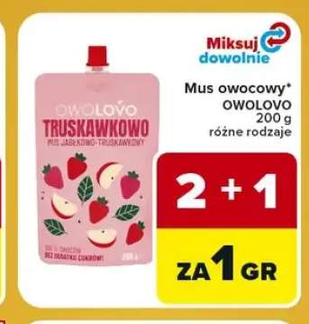 Mus owocowy Owolovo jabłkowo-truskawkowy
