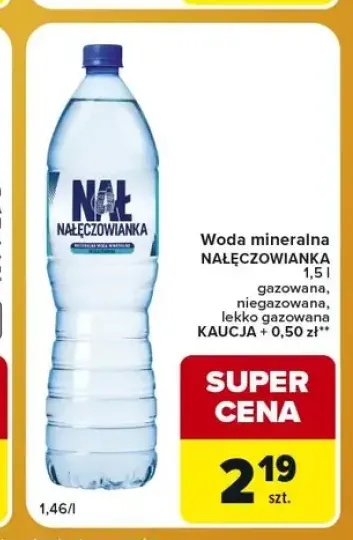 Woda mineralna Nałęczowianka lekko gazowana +1 wariant