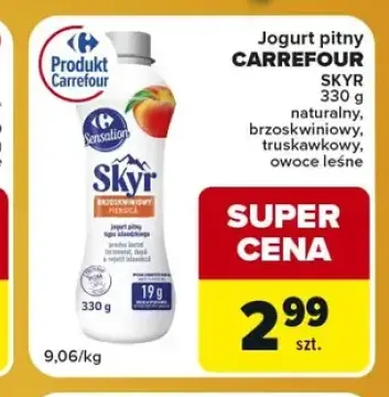 Jogurt pitny Carrefour Sensation Skyr owoce leśne +1 wariant