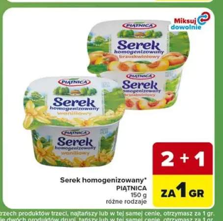 Serek homogenizowany waniliowy Piątnica +1 wariant