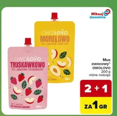 Mus owocowy morelowy Owolovo +1 wariant