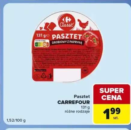 Pasztet drobiowy z papryką Carrefour