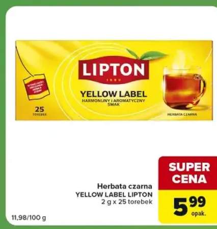 Herbata czarna Lipton Yellow Label